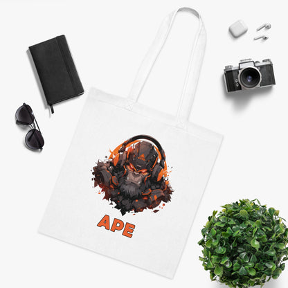 100% Cotton Canvas Tote Bag | Mascot-Ape-007