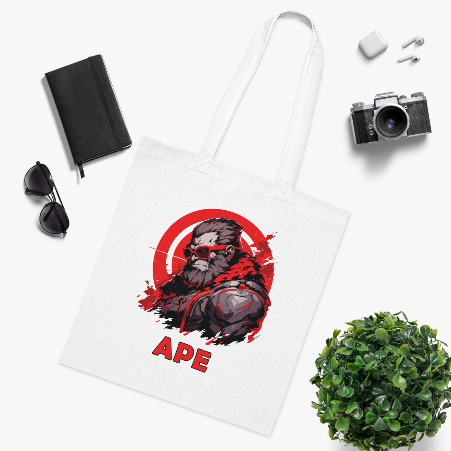 100% Cotton Canvas Tote Bag | Mascot-Ape-009