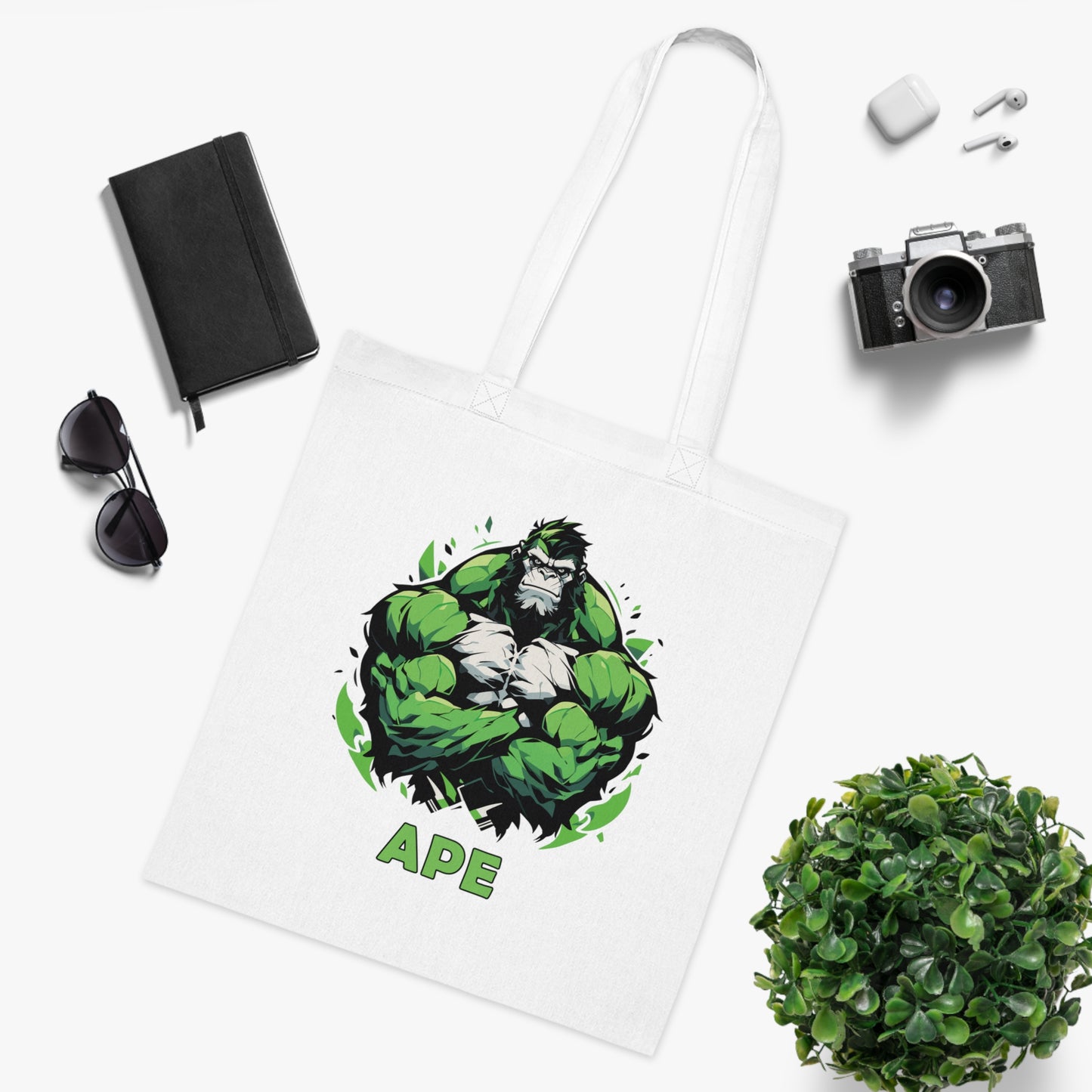 100% Cotton Canvas Tote Bag | Mascot-Ape-011