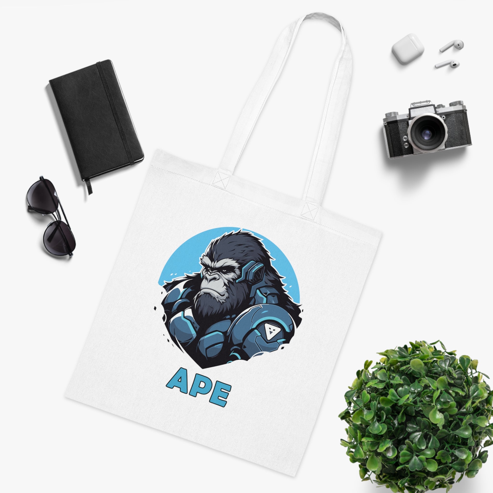 100%纯棉帆布手提袋 | Mascot-Ape-014