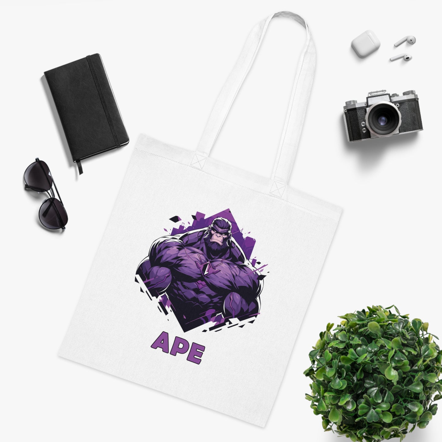 100% Cotton Canvas Tote Bag | Mascot-Ape-016