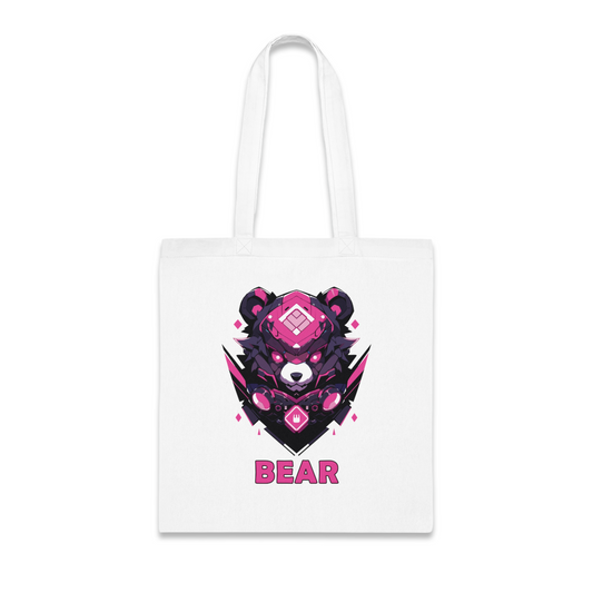 100% Cotton Canvas Tote Bag | Mascot-Bear-001