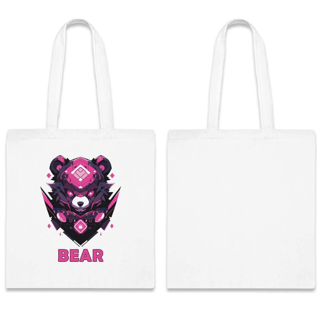 100% Cotton Canvas Tote Bag | Mascot-Bear-001