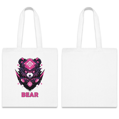 100% Cotton Canvas Tote Bag | Mascot-Bear-001