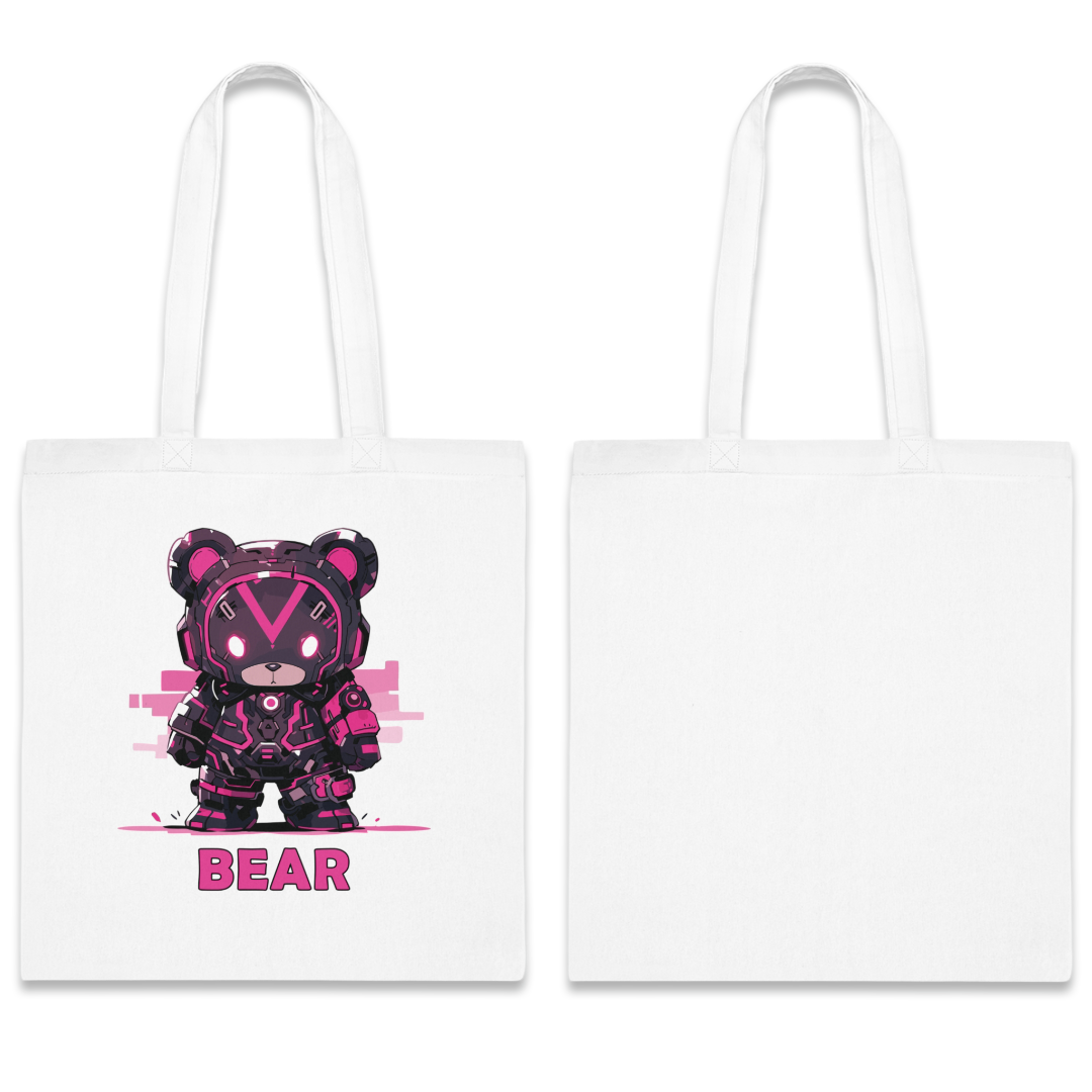 100% Cotton Canvas Tote Bag | Mascot-Bear-002