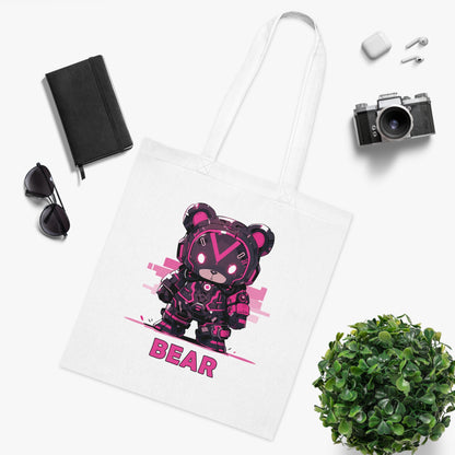 100% Cotton Canvas Tote Bag | Mascot-Bear-002