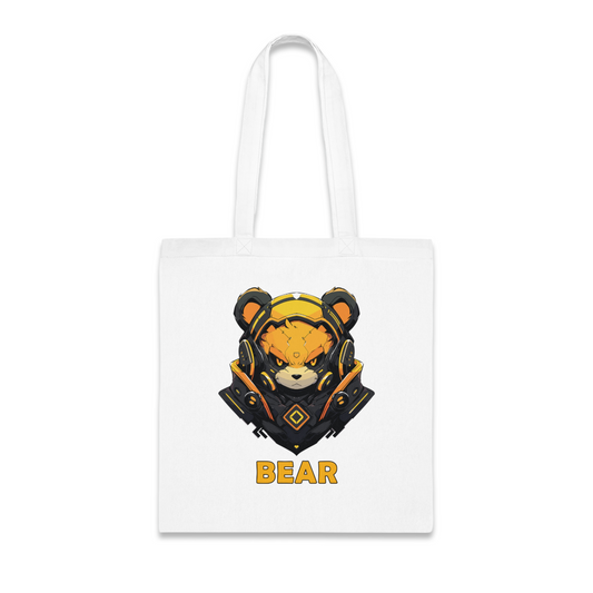 100% Cotton Canvas Tote Bag | Mascot-Bear-003