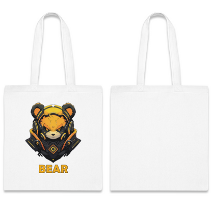 100% Cotton Canvas Tote Bag | Mascot-Bear-003