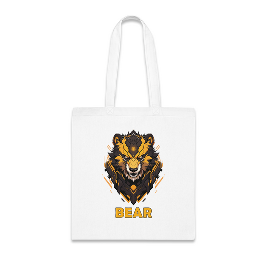 100% Cotton Canvas Tote Bag | Mascot-Bear-004