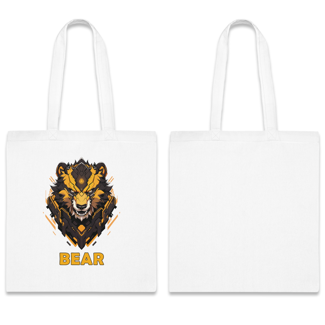 100% Cotton Canvas Tote Bag | Mascot-Bear-004