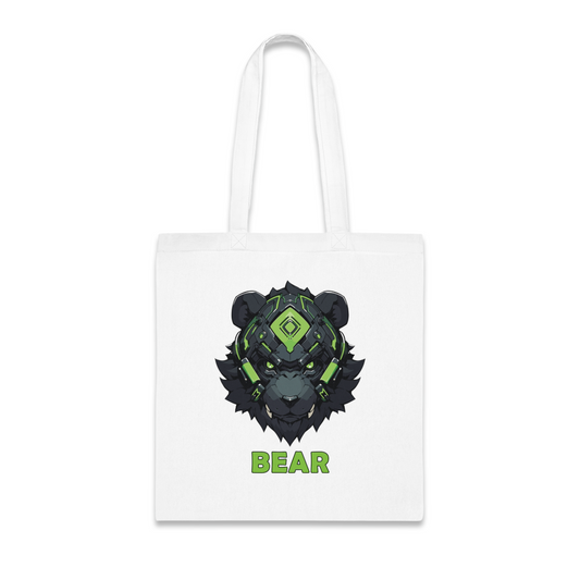 100% Cotton Canvas Tote Bag | Mascot-Bear-006