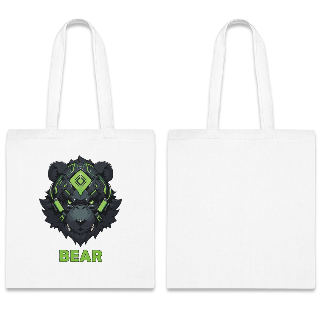 100% Cotton Canvas Tote Bag | Mascot-Bear-006