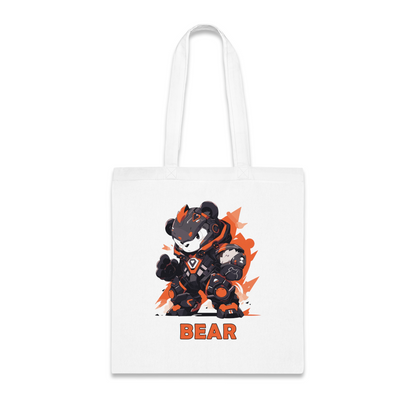 100% Cotton Canvas Tote Bag | Mascot-Bear-007