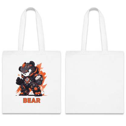 100% Cotton Canvas Tote Bag | Mascot-Bear-007