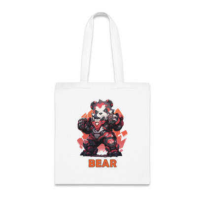 100% Cotton Canvas Tote Bag | Mascot-Bear-008