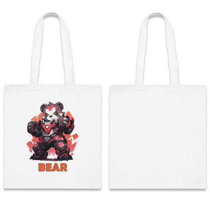 100% Cotton Canvas Tote Bag | Mascot-Bear-008