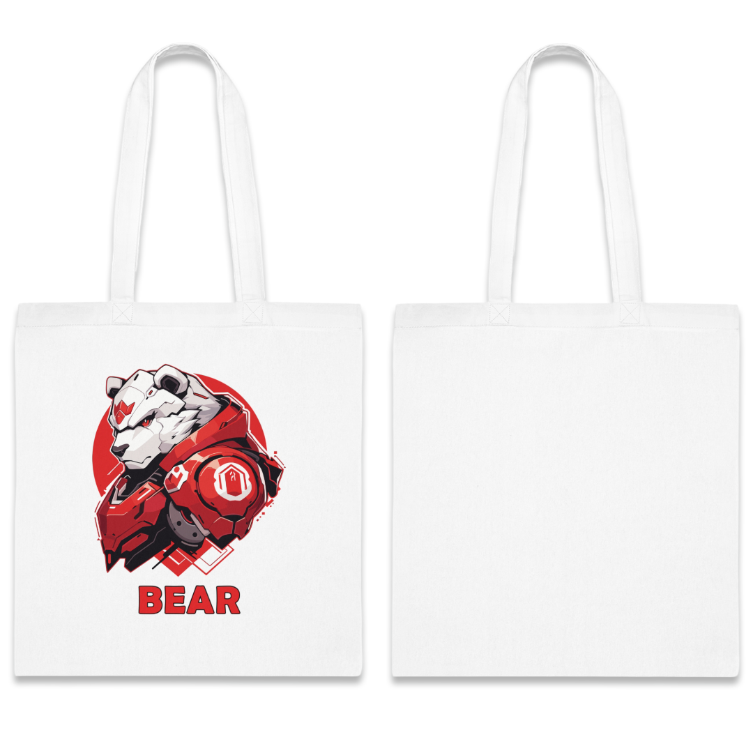 100% Cotton Canvas Tote Bag | Mascot-Bear-009