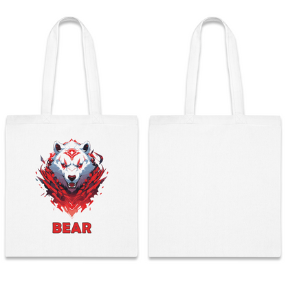 100% Cotton Canvas Tote Bag | Mascot-Bear-010