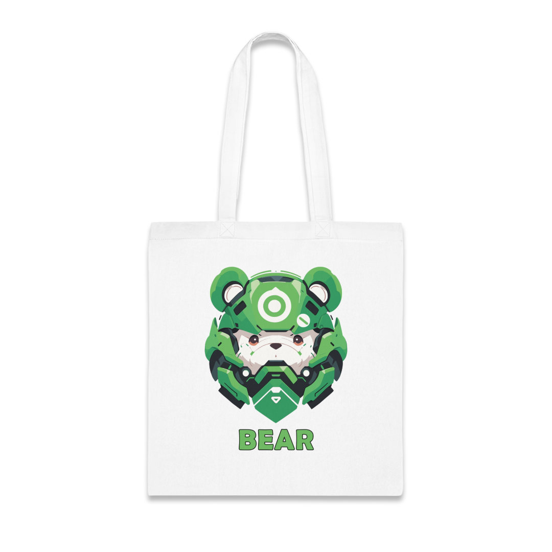 100% Cotton Canvas Tote Bag | Mascot-Bear-011