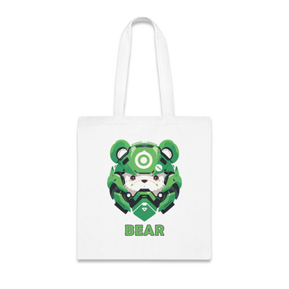 100% Cotton Canvas Tote Bag | Mascot-Bear-011