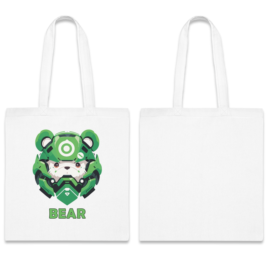 100% Cotton Canvas Tote Bag | Mascot-Bear-011