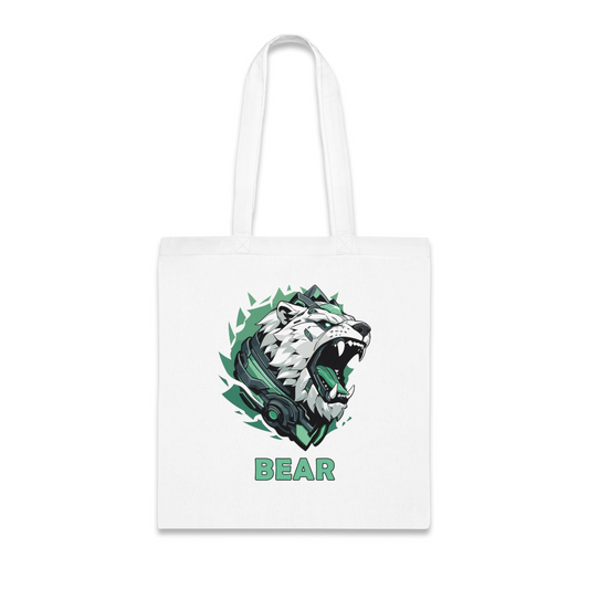 100% Cotton Canvas Tote Bag | Mascot-Bear-012