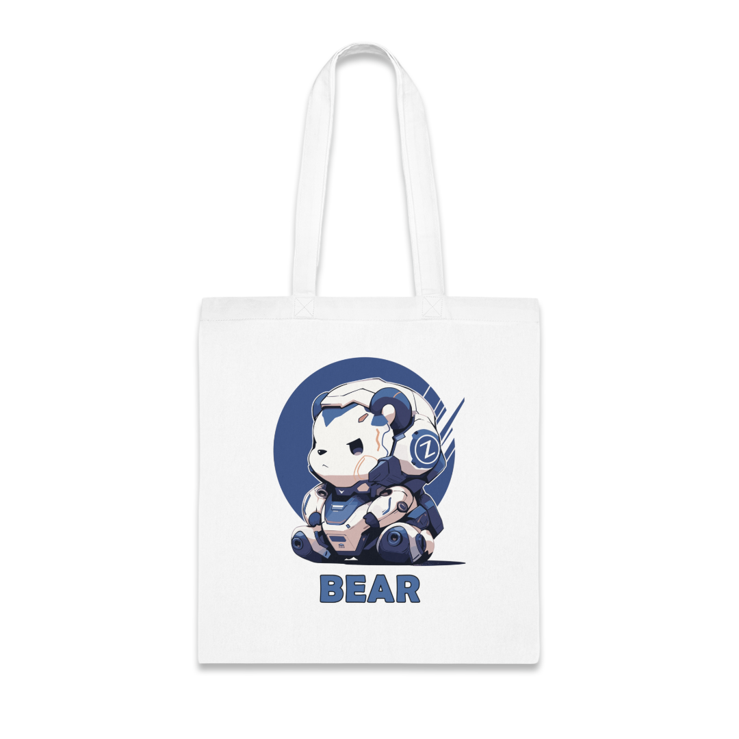 100% Cotton Canvas Tote Bag | Mascot-Bear-013