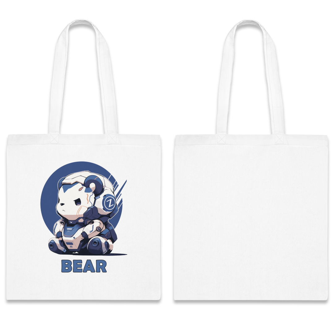 100% Cotton Canvas Tote Bag | Mascot-Bear-013