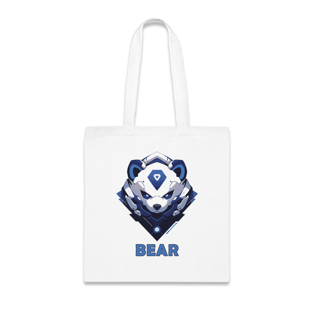 100% Cotton Canvas Tote Bag | Mascot-Bear-014