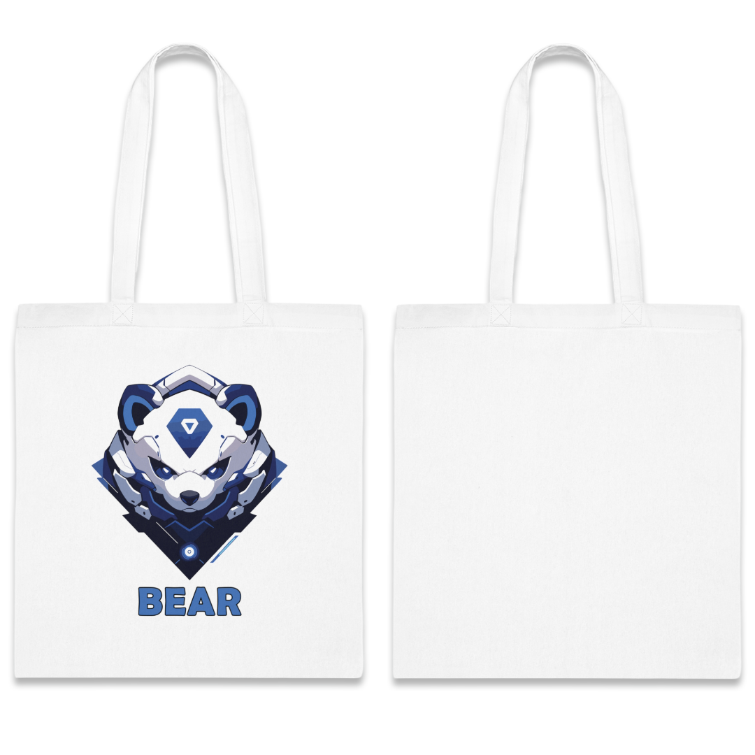 100% Cotton Canvas Tote Bag | Mascot-Bear-014