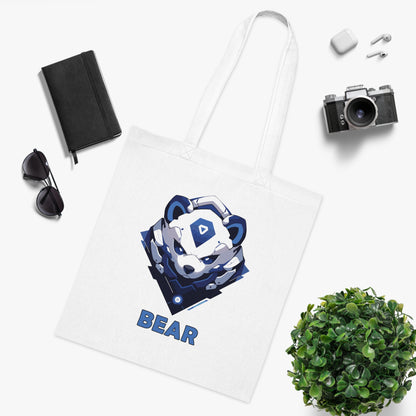 100% Cotton Canvas Tote Bag | Mascot-Bear-014