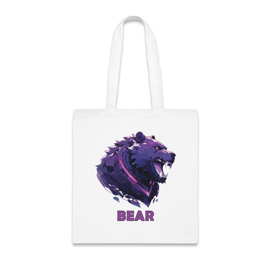 100% Cotton Canvas Tote Bag | Mascot-Bear-015