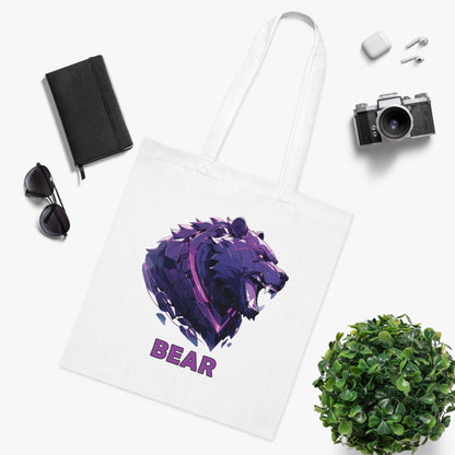 100% Cotton Canvas Tote Bag | Mascot-Bear-015