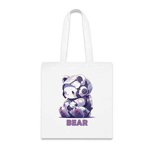 100% Cotton Canvas Tote Bag | Mascot-Bear-016