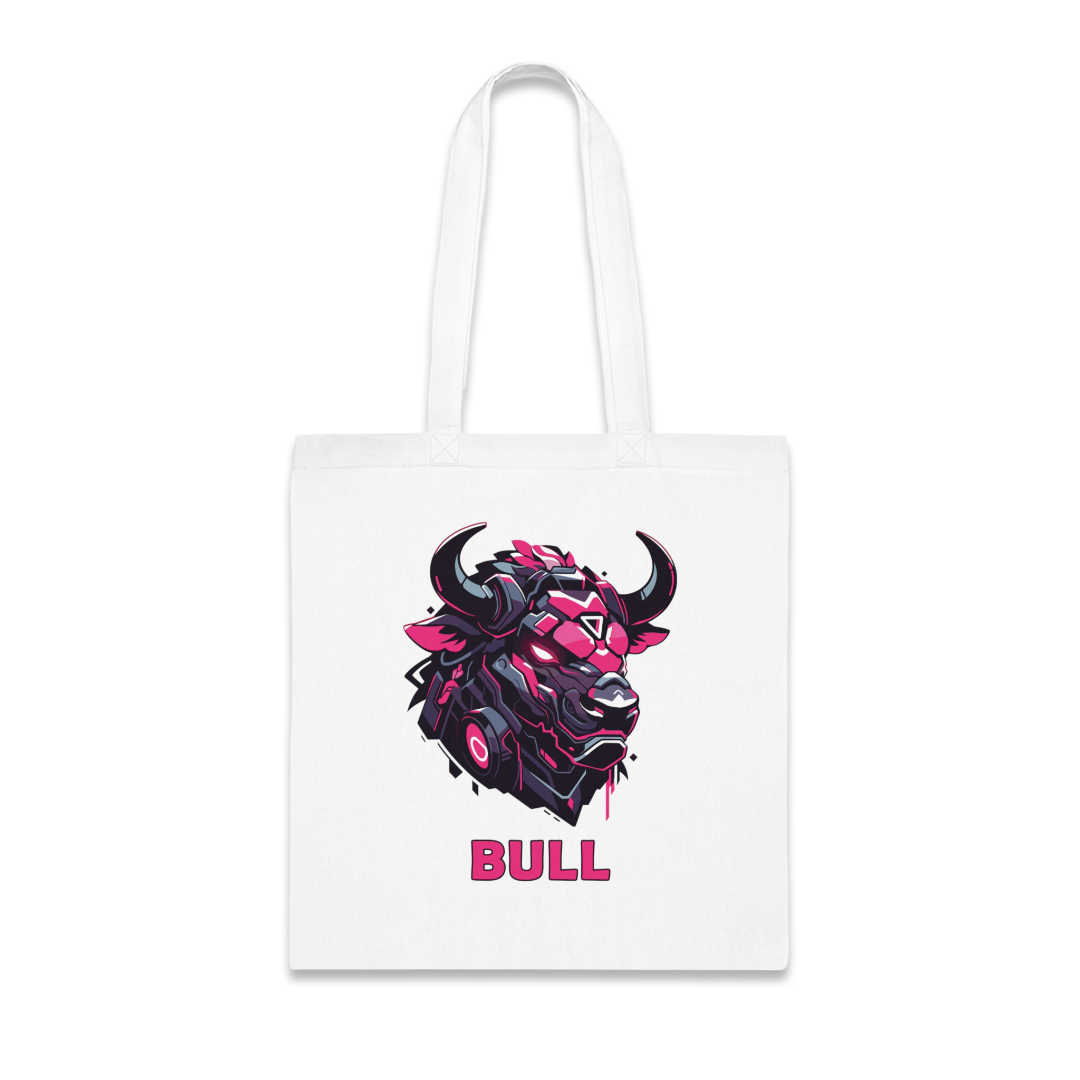 100% Cotton Canvas Tote Bag | Mascot-Bull-001