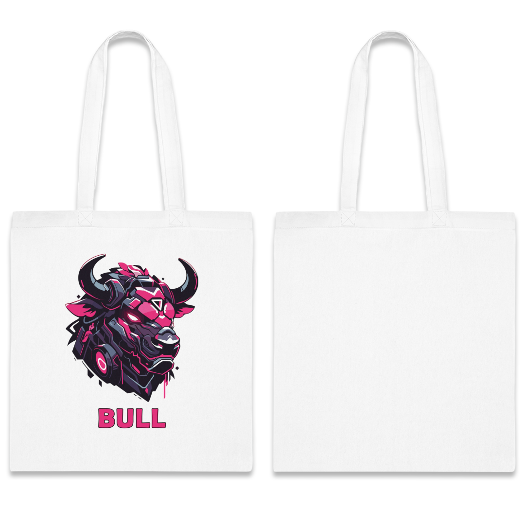 100% Cotton Canvas Tote Bag | Mascot-Bull-001