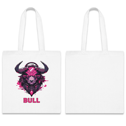 100% Cotton Canvas Tote Bag | Mascot-Bull-002