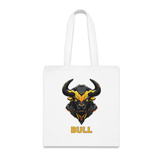 100% Cotton Canvas Tote Bag | Mascot-Bull-003