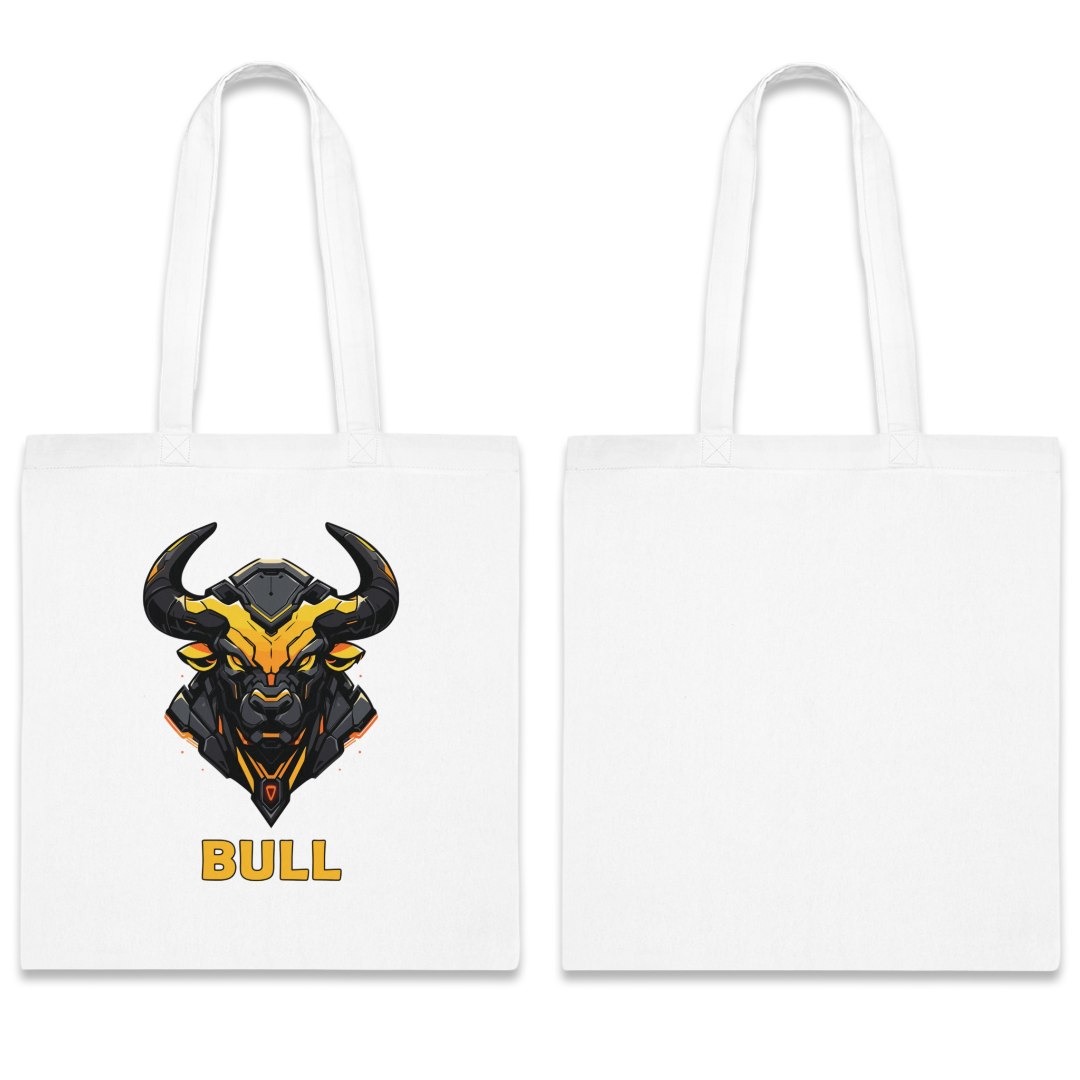 100% Cotton Canvas Tote Bag | Mascot-Bull-003