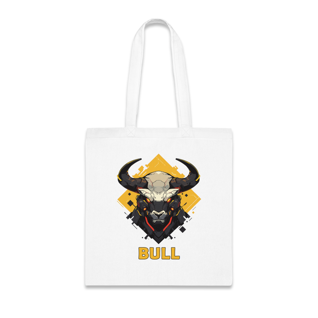 100% Cotton Canvas Tote Bag | Mascot-Bull-004