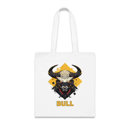 100% Cotton Canvas Tote Bag | Mascot-Bull-004