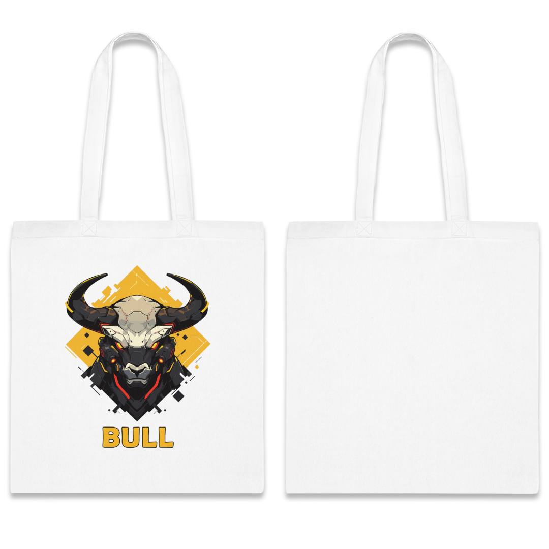 100% Cotton Canvas Tote Bag | Mascot-Bull-004