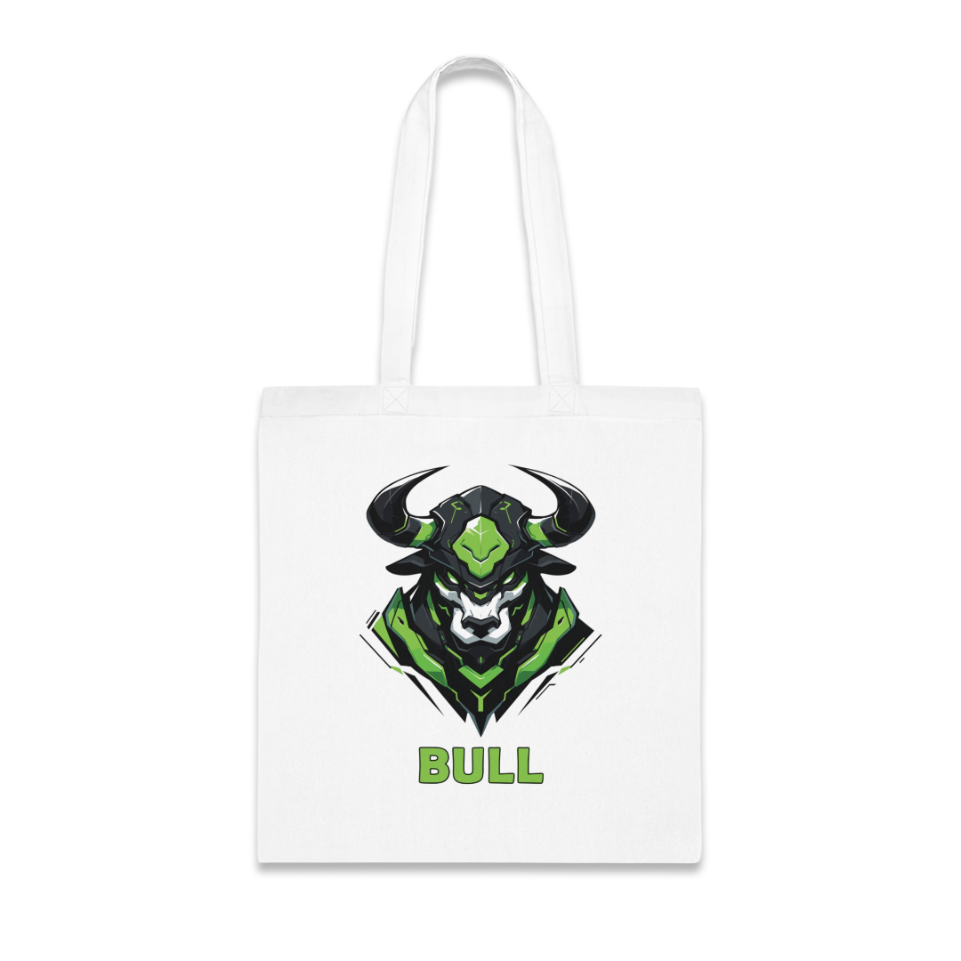 100% Cotton Canvas Tote Bag | Mascot-Bull-006