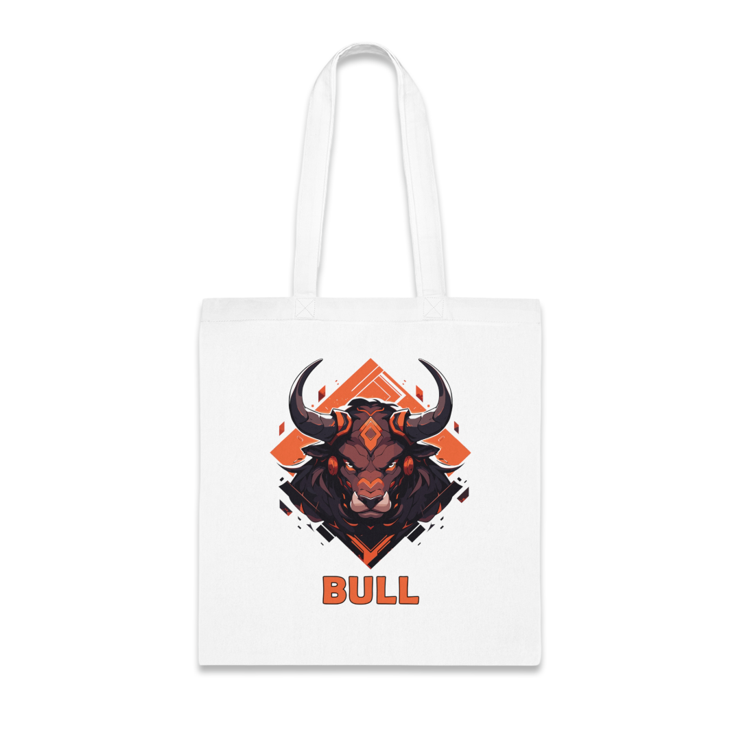 100% Cotton Canvas Tote Bag | Mascot-Bull-007