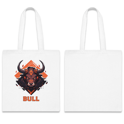 100% Cotton Canvas Tote Bag | Mascot-Bull-007