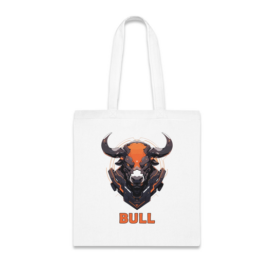 100% Cotton Canvas Tote Bag | Mascot-Bull-008