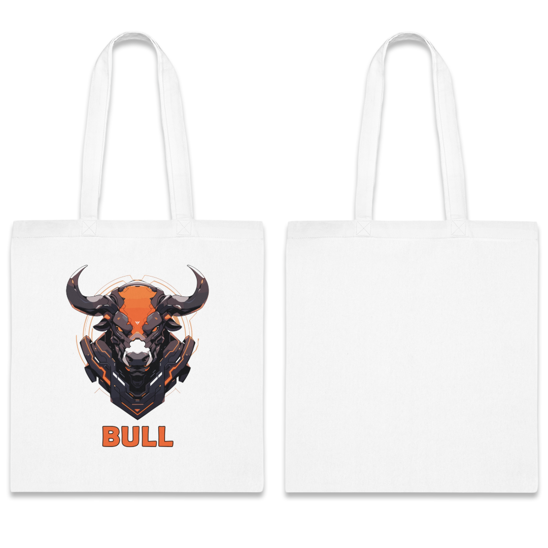 100% Cotton Canvas Tote Bag | Mascot-Bull-008