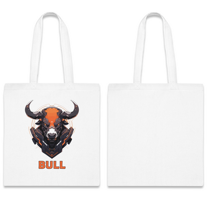 100% Cotton Canvas Tote Bag | Mascot-Bull-008