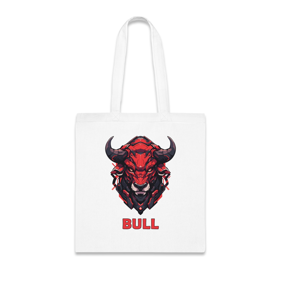 100% Cotton Canvas Tote Bag | Mascot-Bull-009