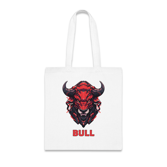 100% Cotton Canvas Tote Bag | Mascot-Bull-009